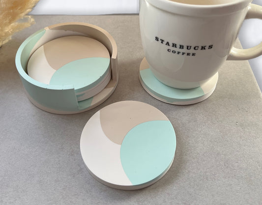 EMB Pretty Pastel coaster set (Green)