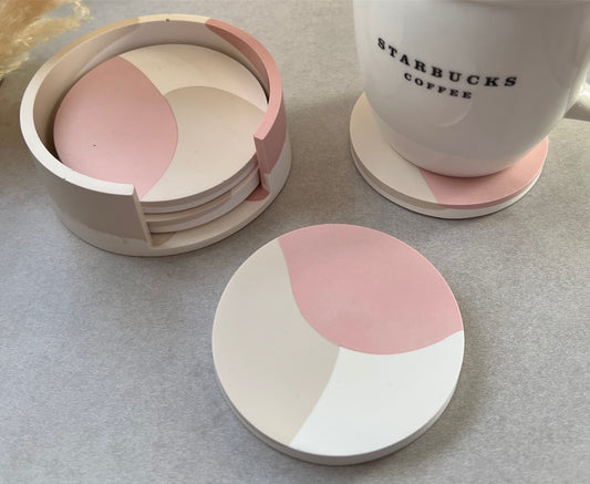 EMB Pretty Pastel coaster set (Pink)