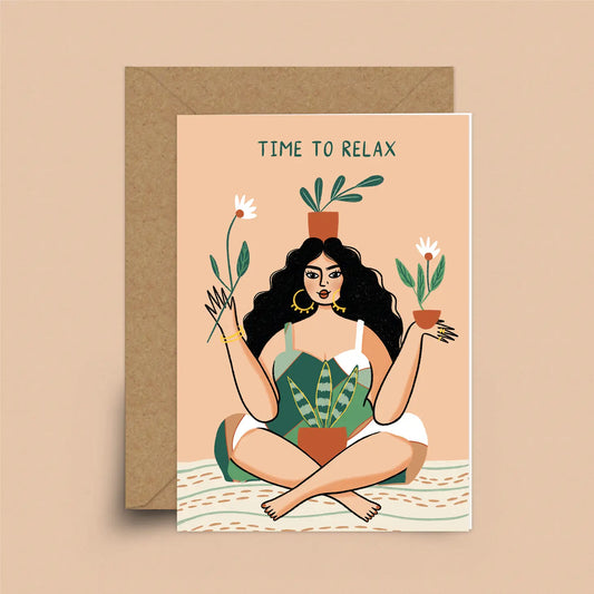 Heyimsakina - Time to Relax Card